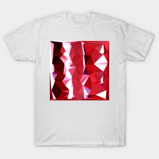 Barn Red Abstract Low Polygon Background T-Shirt